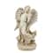 18" Heavenly Gardens Distressed Almond Brown Angel with Bird & Bouquet Outdoor Statue